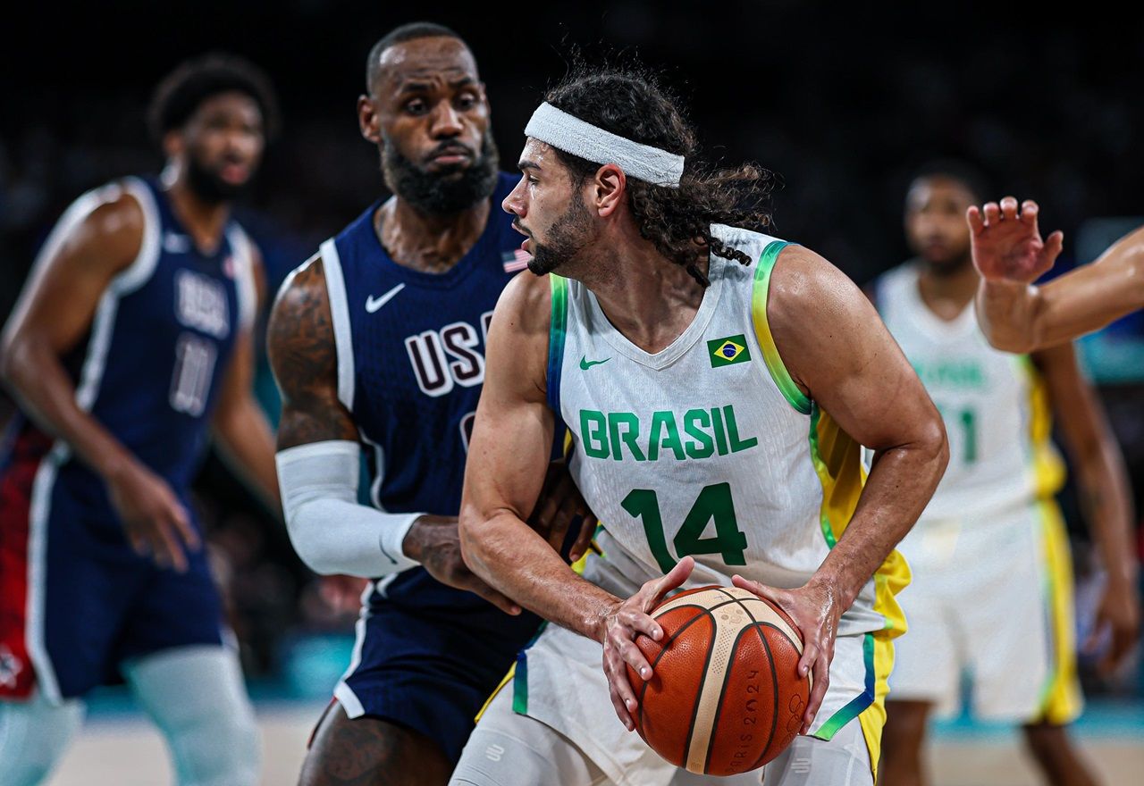 Brasil é eliminado nas quartas de final para os Estados Unidos no basquete masculino (Foto: Wander Roberto/COB)