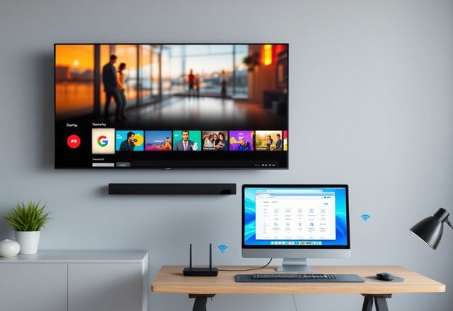 Brasileiro prefere mais acessar a internet pela televisão smart (60%) do que pelo computador (40%) | Cido Coelho/SBT News/Imagem gerada por IA