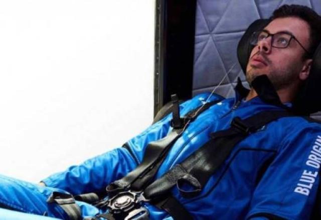Brasileiro viajou em voo da Blue Origin, empresa de Jeff Bezos, dono da Amazon | Foto: Divulgação
