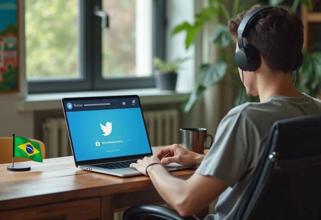 Brasileiros recorrem ao VPN para continuar acessando a plataforma social X (antigo Twitter). Acesso pode render R$ 50 mil em multa | Cido Coelho/SBT News/Imagem gerada por IA