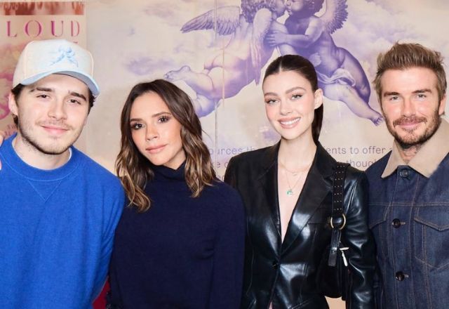 Brooklyn Beckham e Nicola Peltz com David e Victoria Beckham | Reprodução/Instagram