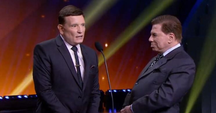 Cabrini e Silvio Santos no Troféu Imprensa | Reprodução