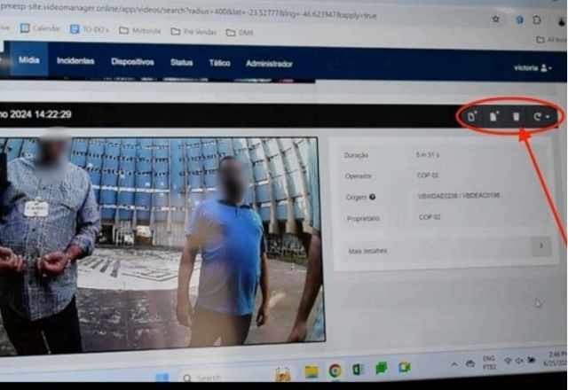 Câmeras corporais da PM permitem que imagens sejam excluídas ou editadas | Reprodução/SBT