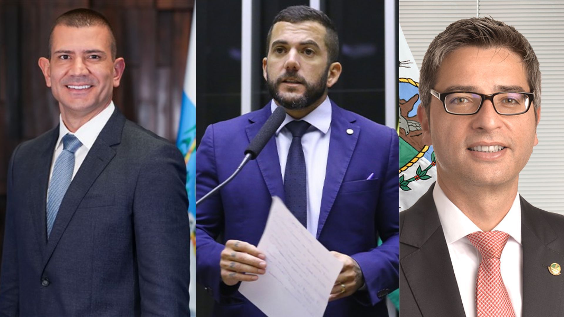 Douglas Ruas, Carlos Jordy e Carlos Portinho | Foto: montagem/SBT News