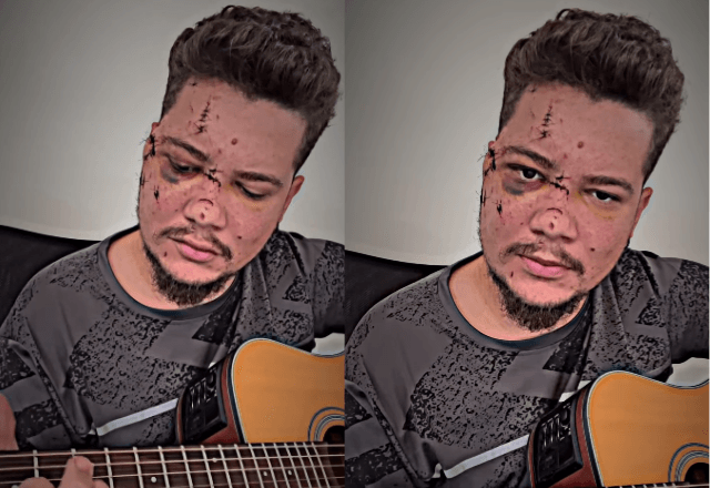 Cantor sertanejo sofreu ferimentos após garrafada durante show em João Pinheiro (MG) | Reprodução/Instagram