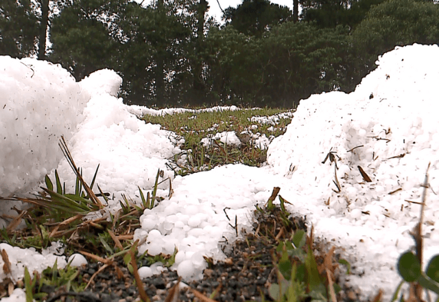 Chuva de granizo em Castro(PR) | Foto: reprodução