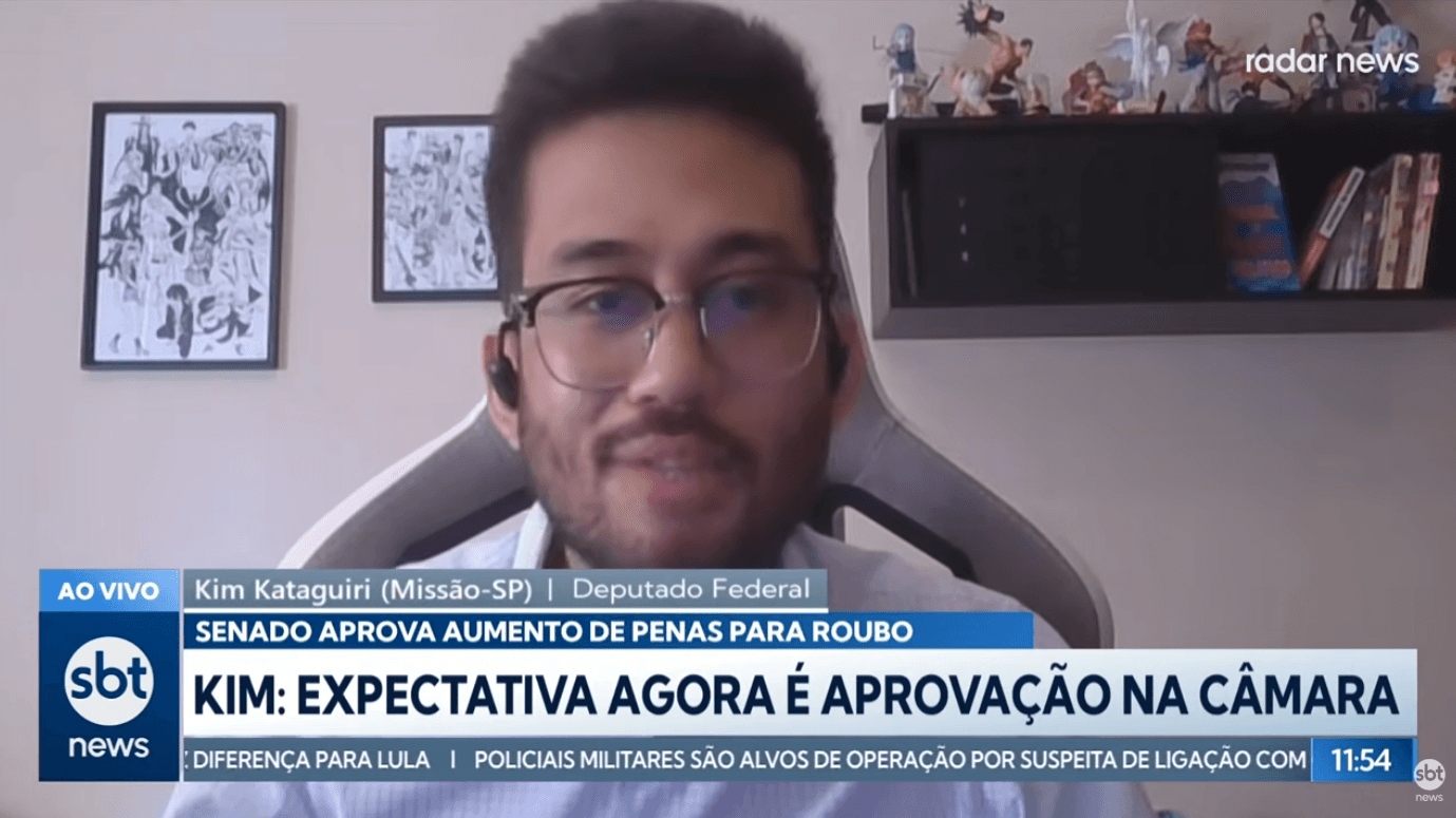 Motta deve pautar "rapidamente" projeto que aumenta penas para furto e roubo, diz Kataguiri