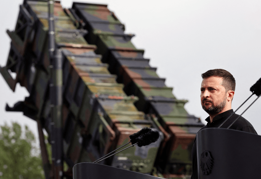 Presidente ucraniano Volodymyr Zelenskiy na Alemanha | Jens Buttner/Pool via REUTERS