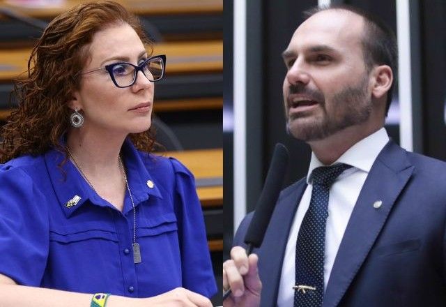 Carla Zambelli (PL-SP) e Eduardo Bolsonaro (PL-SP) | Divulgação/Vinicius Loures/Câmara e Renato Araujo/Câmara