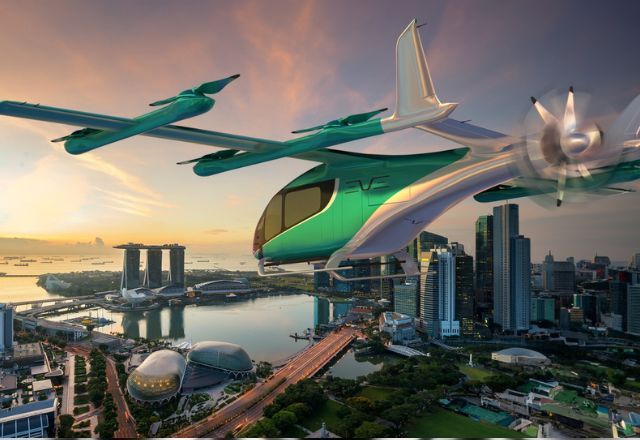Carro voador pode começar a operar a partir de 2026 | Divulgação/Eve Mobility