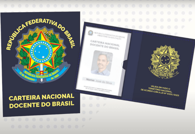 Carteira Nacional Docente do Brasil. | Divulgação