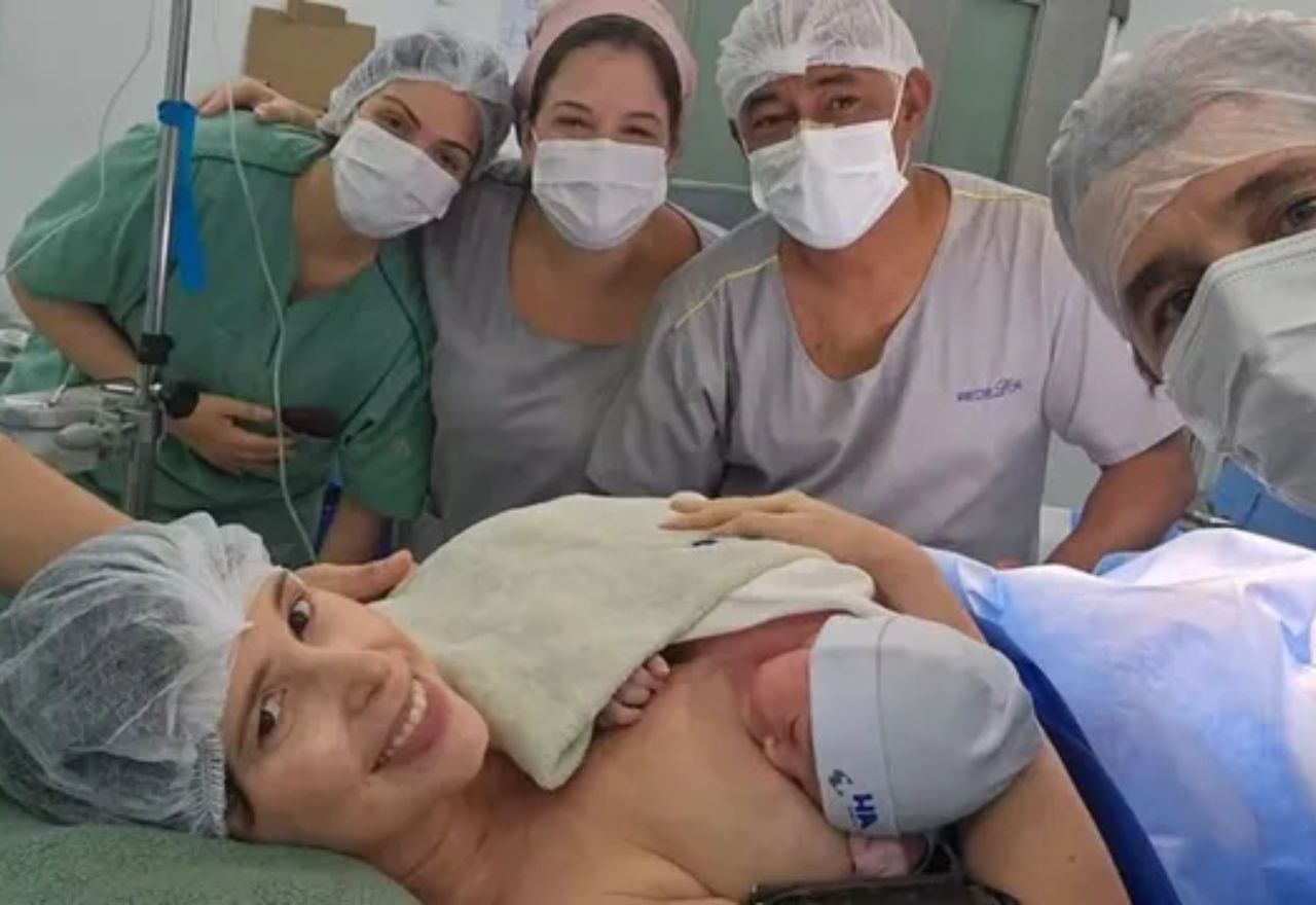 Médica deu à luz nesta sexta-feira (9) | Reprodução