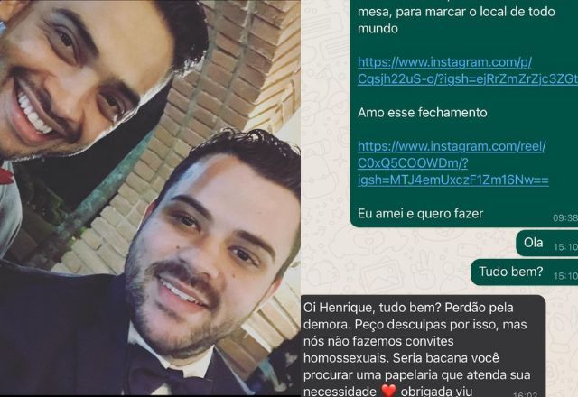 Loja se recusa a fazer convites de casamento por casal ser gay