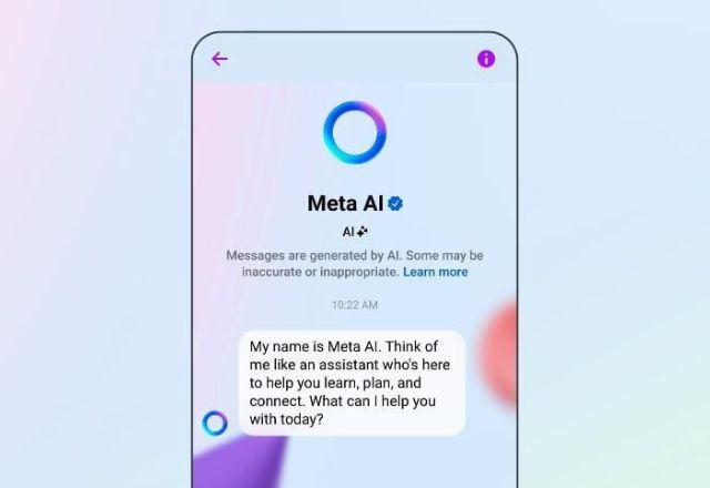 Celular com Meta na tela