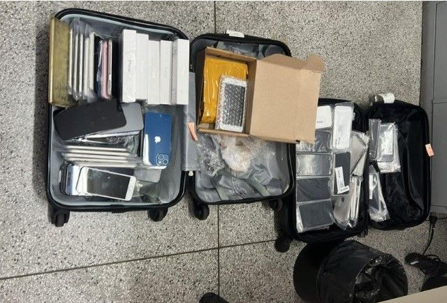 Celulares apreendidos pela Polícia Civil