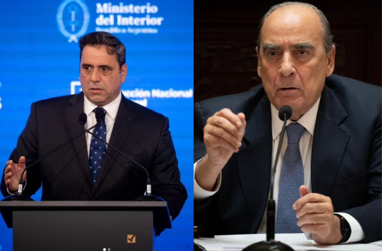 Chefe de Gabinete da Argentina, Guillermo Francos (à direita), e o ministro do Interior, Lisandro Catalán (à esquerda) | Redes Sociais/Reprodução