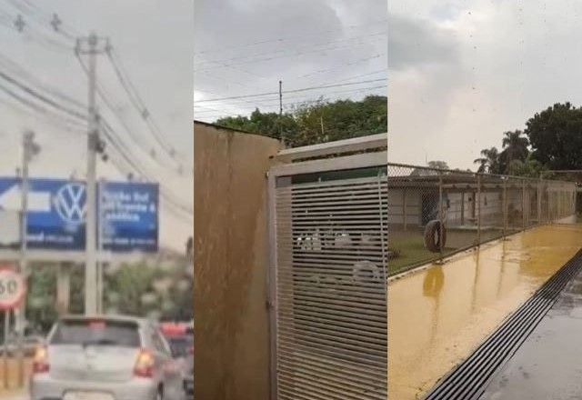 Choveu em algumas regiões do DF nesse sábado (28) | Reprodução/Redes sociais