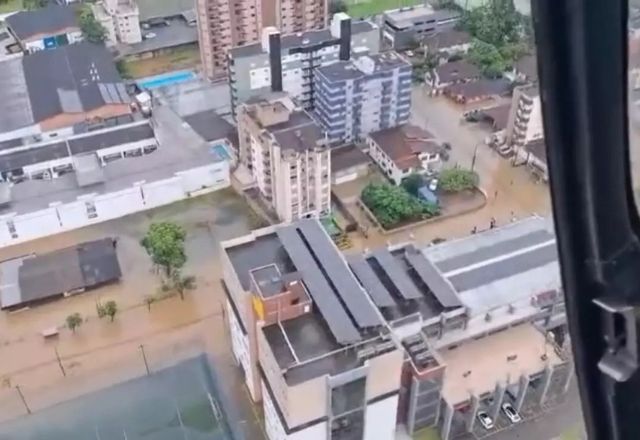 Registro da chuva em Santa Catarina | Defesa Civil de Joinville