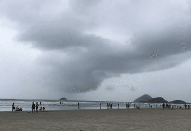 Chuva no litoral de São Paulo | Reprodução/Climatempo