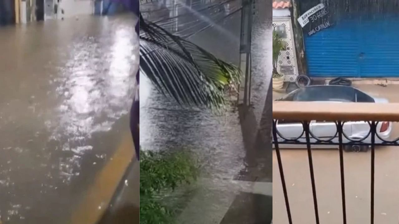 Fortes chuvas causaram alagamentos no Rio de janeiro e outras cidades fluminenses na noite de quinta-feira e na madrugada de sexta-feira | Reprodução