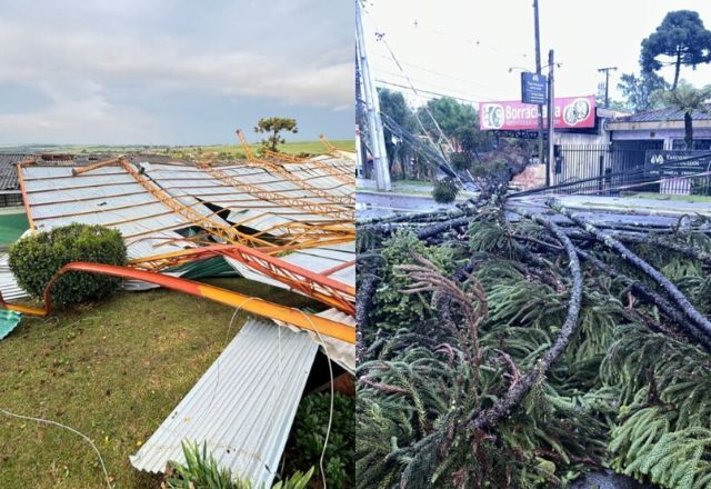 Imagens da destruição causada pelo vento no Paraná | Foto: Reprodução/Rede Massa