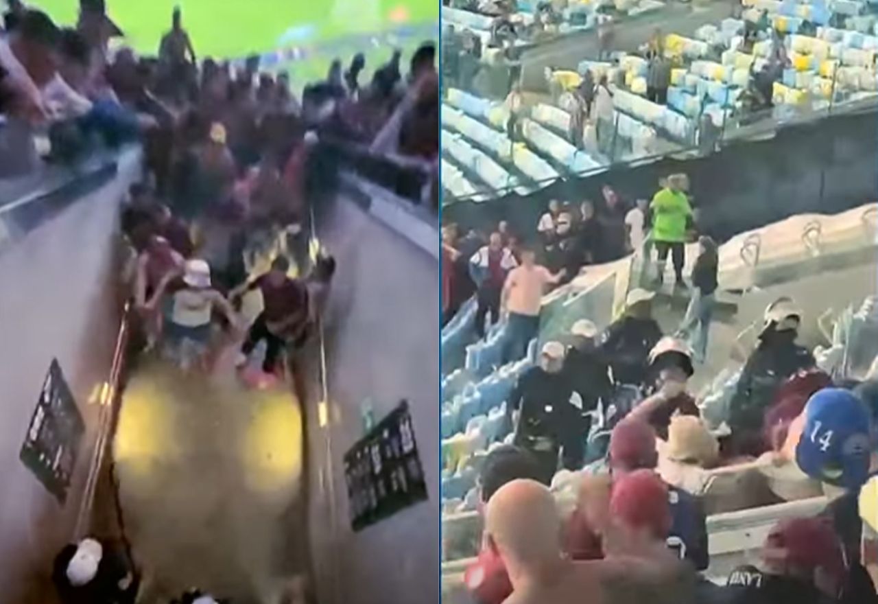 Imagens que circulam nas redes sociais mostram a confusão - Redes Sociais | Reprodução