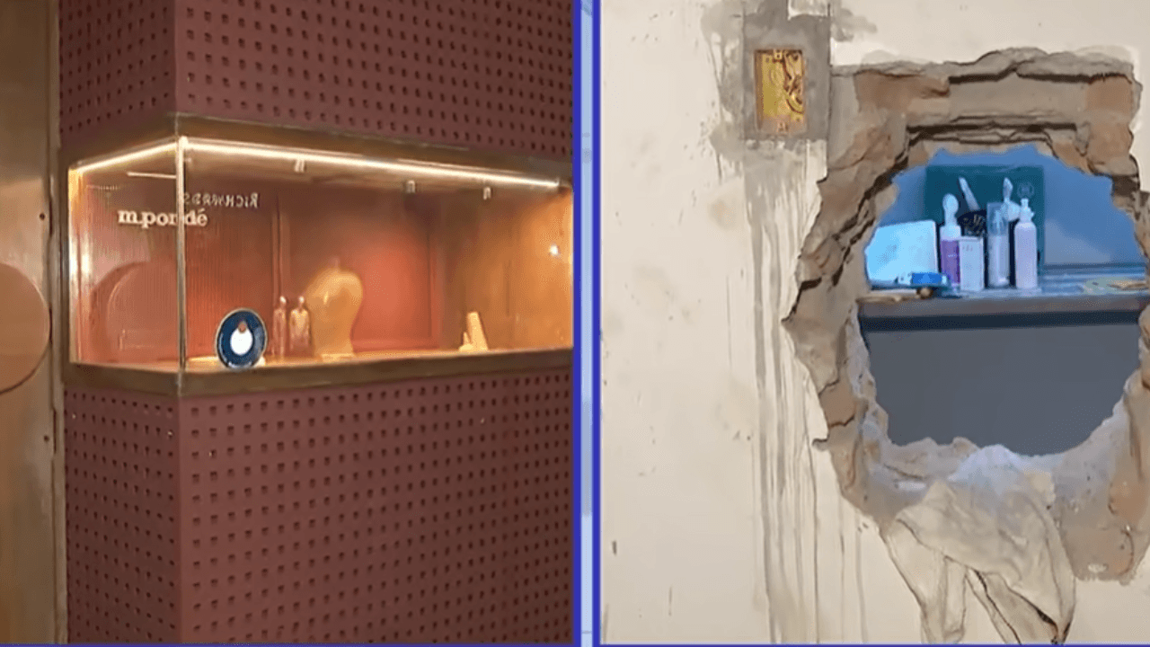 Trio fura parede e toma champanhe ao furtar R$ 5 mi em joias