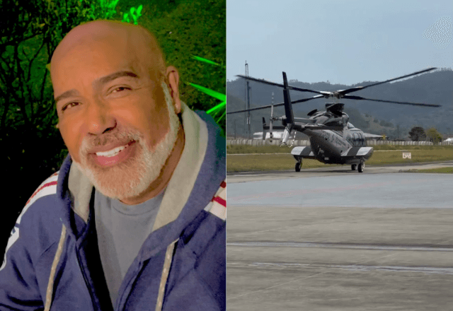 Cantor Rick, da dupla Rick & Renner, e o helicóptero que desapareceu em Santa Catarina | Foto: Reprodução/Instagram/@rickerenner; e GZF Aviation