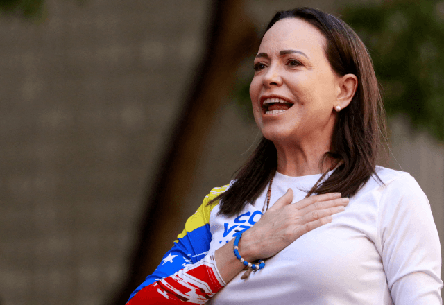 Líder da oposição na Venezuela, María Corina Machado | Foto: Leonardo Fernandez Viloria/Reuters - 09.01.2025