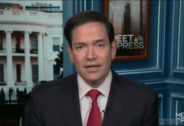 Secretário de Estado dos EUA, Marco Rubio, durante participação no programa 'Meet the Press', da emissora NBC News | Foto: Reprodução/X/@RapidResponse47 - 04.01.2026