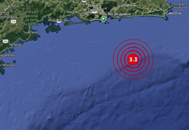 Tremor de terra de magnitude 3,3 é registrado na costa do RJ