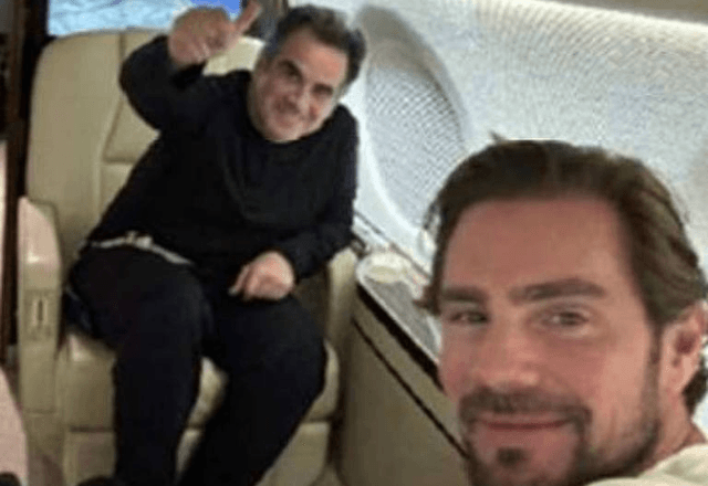 Daniel Vorcaro, dono do extinto Banco Master, em avião com o senador Ciro Nogueira (PP-PI), no Aeroporto Internacional de Fort Lauderdale-Hollywood, na Flórida, EUA | Foto: Divulgação/PF