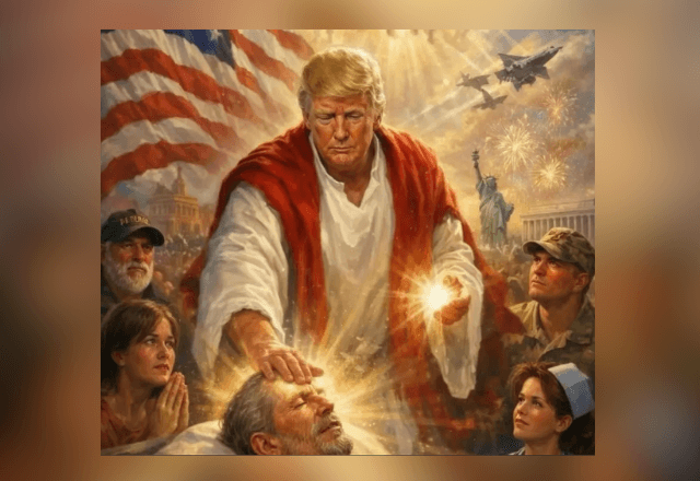 Postagem deletada de Trump em que ele aparece como Jesus | Reprodução