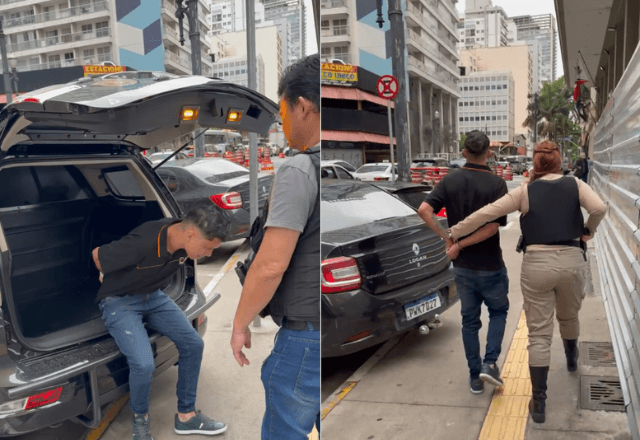 Polícia prende suspeito de extorquir passageiros no desembarque de aeroporto em SP | Fotos: Cedidas ao SBT - 24.11.2025
