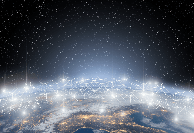 Rede de conexões digitais ilustra o funcionamento da tecnologia blockchain | Foto: Pixabay