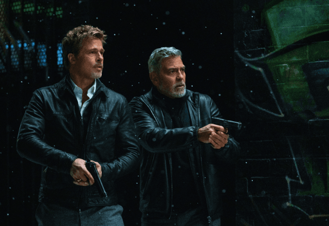 George Clooney e Brad Pitt vão direto para a sua casa no novo filme "Lobos"
