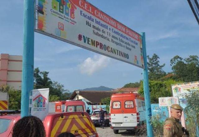 Creche onde quatro crianças morreram em um ataque a facas