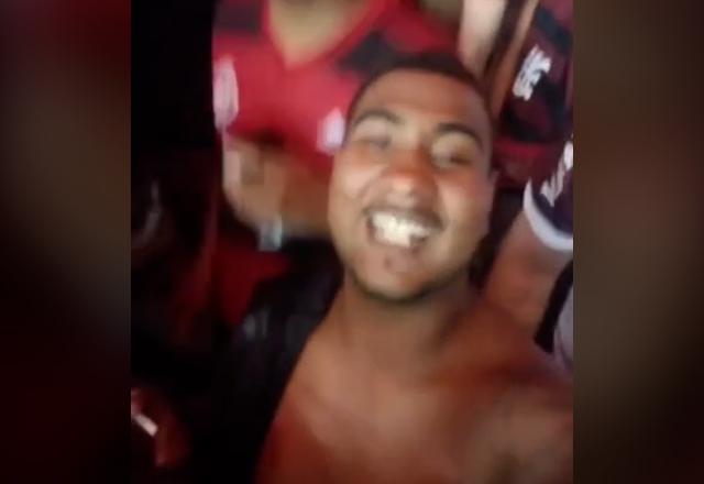 Criminoso no estádio do Maracanã, sem camisa
