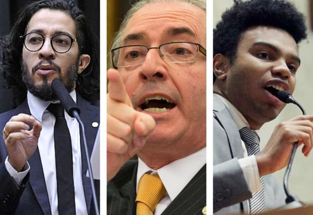 Da esq. para a dir., Jean Wyllys, Eduardo Cunha e Fernando Holiday (Divulgação)