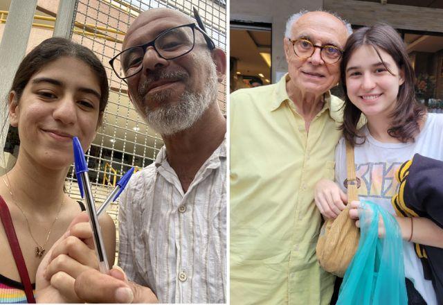 Daniel Gonzaga e a filha, Suplicy e a neta