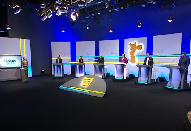 Debate de candidatos à prefeitura de São Paulo na TV Gazeta. Foto: Reprodução