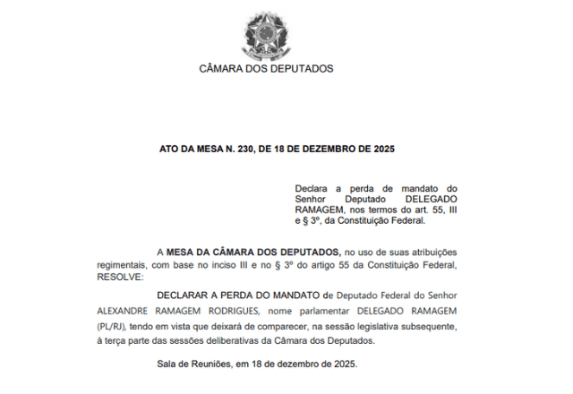 Trecho da decisão que cassa Alexandre Ramagem | Foto: reprodução