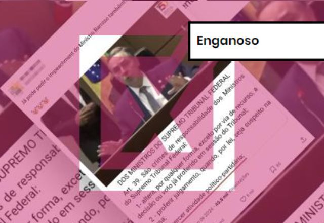Declaração de Barroso não configura exercício de atividade político-partidária, diferentemente do que alega post | Projeto Comprova