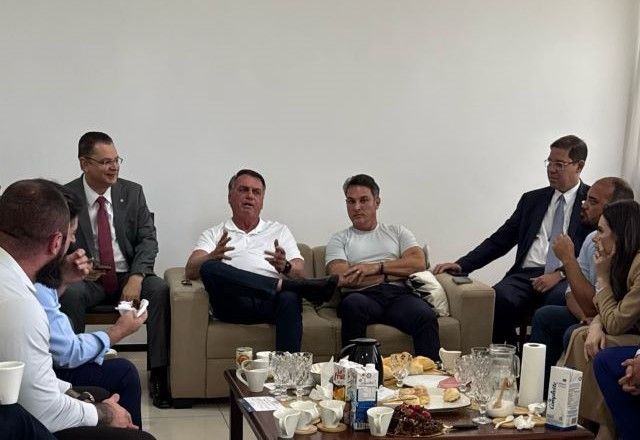 Deputados Sóstenes Cavalcante e Zucco em reunião do PL, partido de Bolsonaro, em Brasília | Divulgação