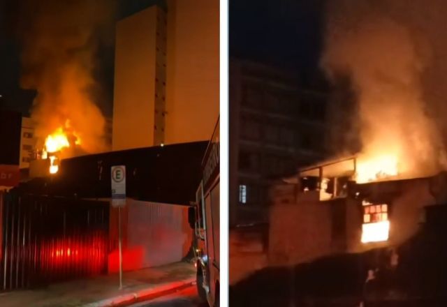 Idoso de 88 anos morre carbonizado em incêndio que destruiu pensão no centro de SP