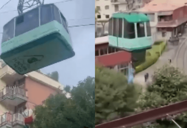 Acidente teleférico Itália - Reprodução