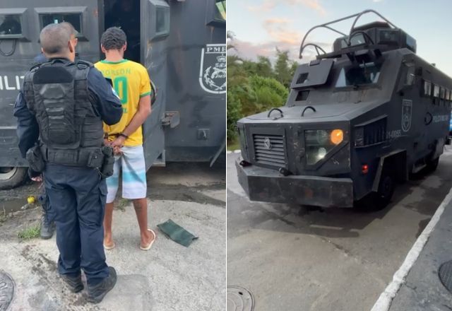 Homem foi preso em flagrante com drogas na comunidade César Maia | Reprodução