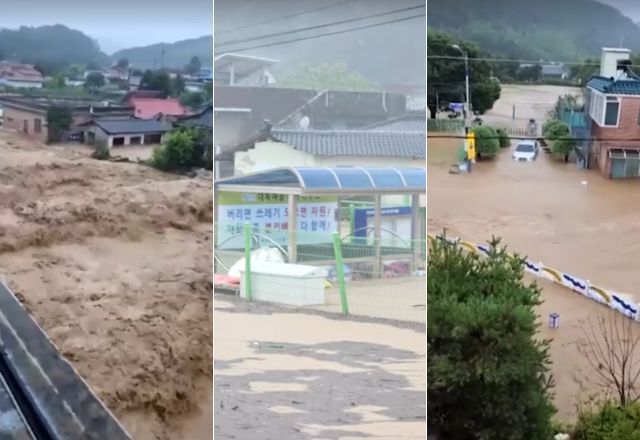 MundoChuvas torrenciais atingem Coreia do Sul e inundam condadoNúmero de mortos chegou a quatro, com dois desaparecidos, disseram as autoridades