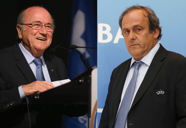 Michel Platini - Joseph Blatter / Reprodução