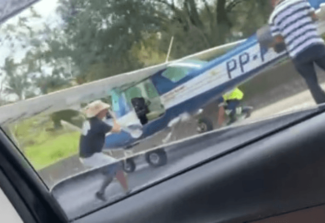 Pouso avião - Reprodução/Redes Sociais